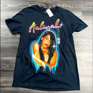 New Aaliyah Women’s Short Sleeve T-Shirt Sz. Medium Black